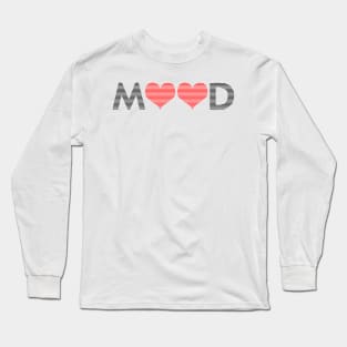 Mood - heart - love - black and red. Long Sleeve T-Shirt